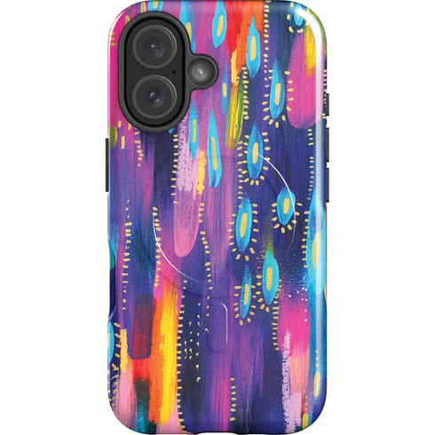 Kaleidoscope Brush Stroke by Etta Vee iPhone 16 Plus Magsafe Impact Case